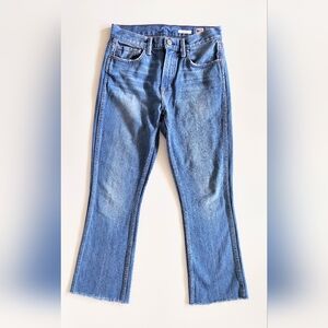 NOEND Denim Kick Flare Distressed Hem Jeans Womens Size US 2 EU 26 Medium Wash